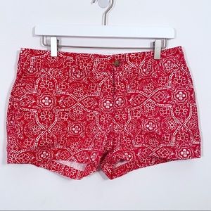 OLD NAVY Floral Print Preppy Magenta Pink  Shorts